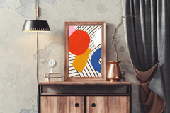 Geometric Color Combination Painting Wall Art