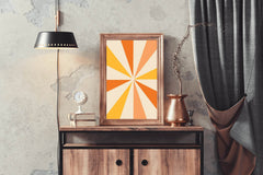 Drawing Orange And Yellow Rays - beink online art store