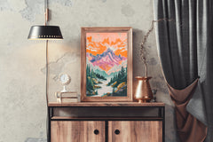 Sunset Serendipity in Mountains Wall Art