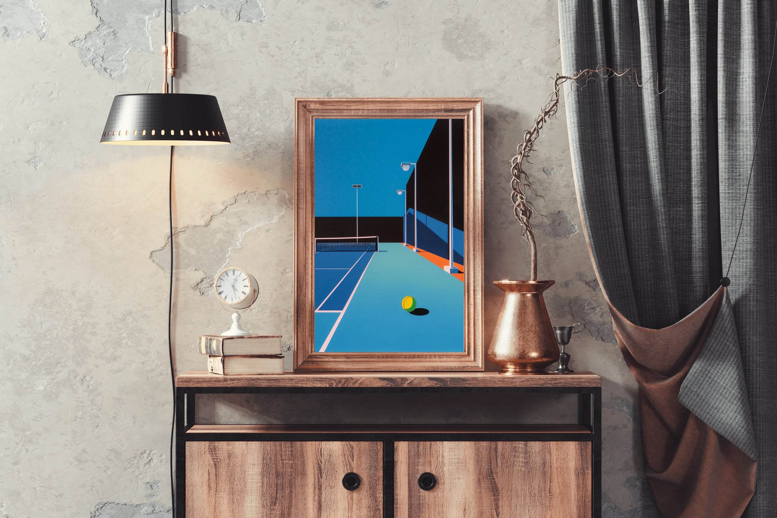 Tennis Court Art Print - beink online art store