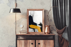 Sketch Wall Art of Man Sitting with Dog - beink online art store