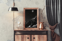 Stunning Mountain Nightview Modern Wall Art