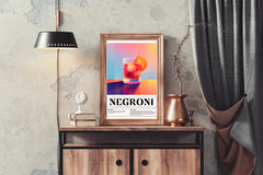 Traditional Negroni Cocktail Wall Art