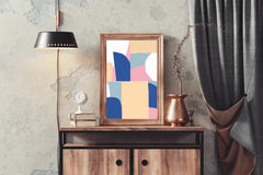 Abstract Geometric Shapes Wall Art