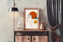 Woman With Colored Hair Wall Art