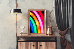 Multicolor Lines Abstract Wall Art