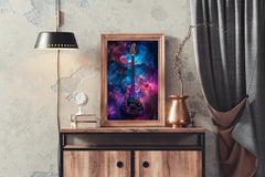 Galactic Rock Guitar Wall Art