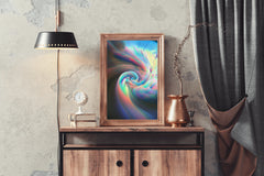 Colorful Ring Wallpaper Abstract Wall Art