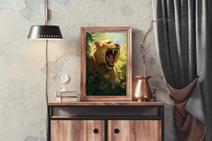 Digital Style Lion Animal Wall Art