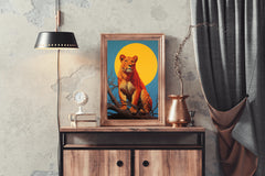 Digital Lion Painting Wall Art