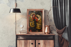 Gold Color Boxing Gloves Wall Art