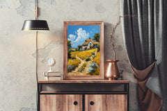 Painting Dirt Road In The Field Wall Art