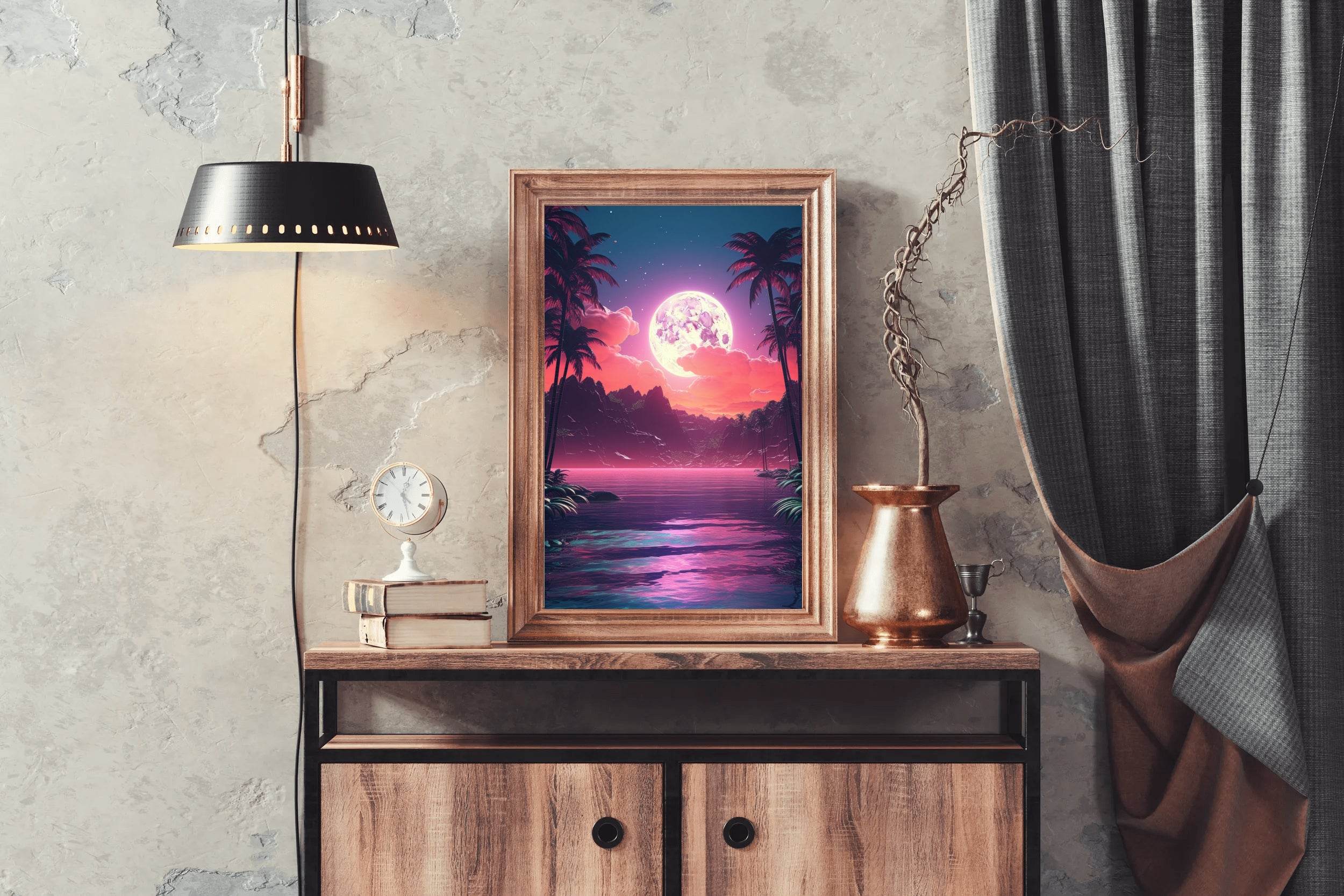 Pink Beach In The Moon - beink online art store