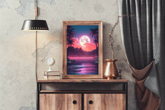 Pink Beach In The Moon - beink online art store