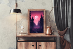 Pink Pine Forest Wall Art