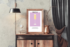 Mimosa Sparkling Wine Wall Art