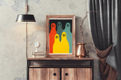 Ghostly Gathering - Haunting Appearance of the Figures Wall Art