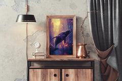 Whale in the Sky Animal Wall Art