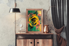 Yellow Rose Painting Wall Art