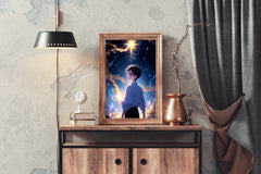 Portrait of Anime character with Stars Anime Wall  Art