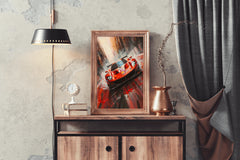 Ferrari 488 Full Red Wall Art