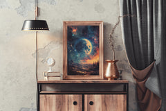 Deep space background illustration wall art - beink online art store