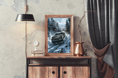 Land Rover Defender Black Wall Art