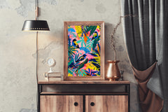 Tropical Vibrant Aviary Wall Art