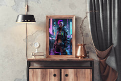 Anime Girl Cyberpunk - beink online art store