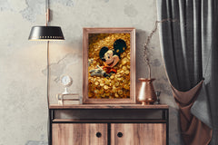 Mickey Mouse in Gold Coins Wall Art