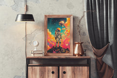 Astronaut In Space colorful artwork