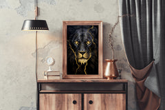 Panther with Golden Eyes Wall Art