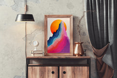 Colorful Layered Sunrise Wall Art