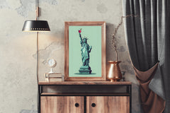 Statue of Liberty Holding Wine Wall Art