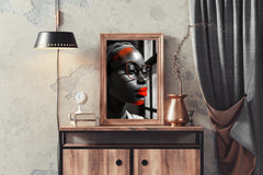 Cat Eye Glasses With Red Frame Wall Art