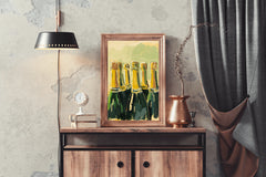 Champagne Bottles Wall Art