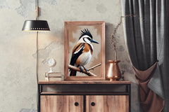 Watercolor Painting of Jay Bird Wall Art