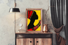 Gold Black Woman Wall Art - beink online art store