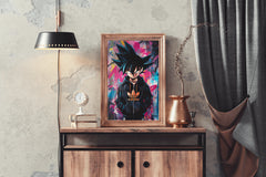 Black Goku Anime Wall Art