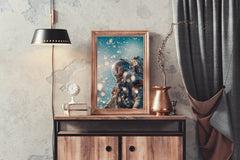 Astronaut Visuals effect of underwater Wall Art - beink online art store