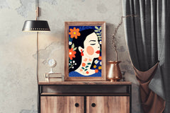 A Painting Of a Woman Decorated With Flowers - beink online art store