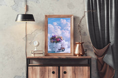 Floral Vespa in Clouds Wall Art - beink online art store