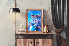 Couple On Bike Anime  Wall Art