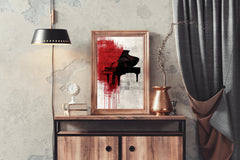 Old Black Piano Wall Art