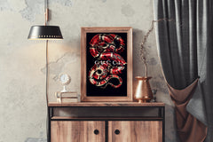 Gucci Red Snake Wall Art