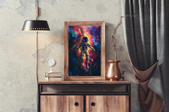 An Astronaut in Colorful Space Artwork - beink online art store