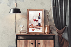 Red Wine Watercolor Painting