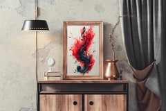 Red Musical Note Wall Aert