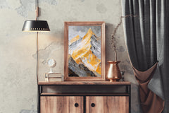 Oil Painting Of The Alps Wall Art