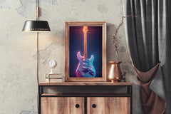 Electric Guitar With Fancy Color Wall Art